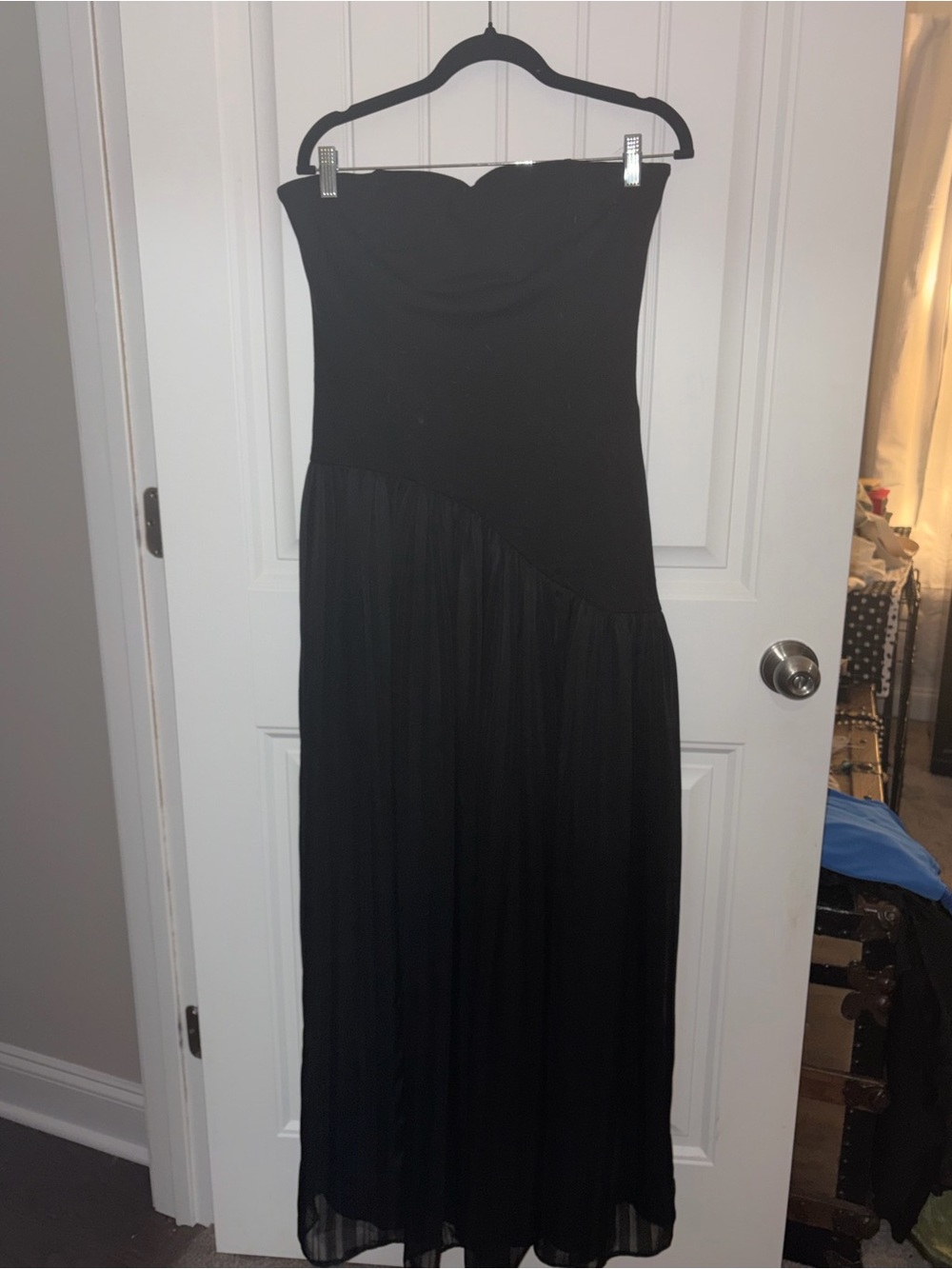 Lovers + Friends Black Strapless Maxi Dress